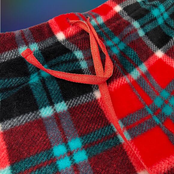 Thick Cozy Plaid Lounge Pants Secret Treasures Juniors Large Bright - Picture 2 of 11